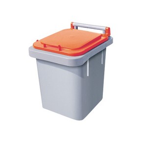 HDPE 음식물쓰레기통 STC-40(40L) 음식물쓰레기수거함, 주황색, 1개