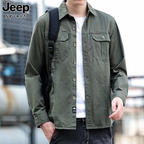 JEEP SPIRIT 지프 스피릿 셔츠 남성 뉴 패턴 가을 겨울 새로운 디자인 긴팔티 비즈니스 긴팔 캐주얼 셔츠 패션 심플 코튼 남자 셔츠 2408