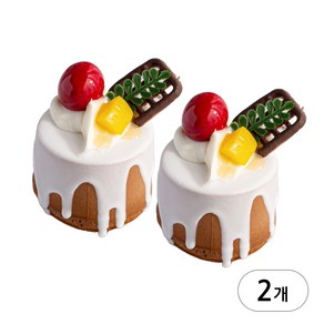 [데코봉봉] 시럽 컵케이크 모형(모카) 2개 생크림 과일 컵케익 빵