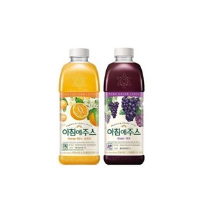 아침에주스 오렌지+포도, 4개, 950ml