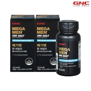 [GNC] 메가맨 원데일리 멀티비타민&미네랄 60일분(60정) x 2병, 60정, 2개