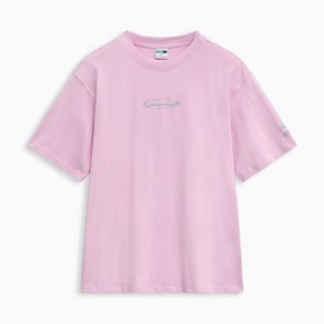푸마 [70% 세일] 628087 60 셀러레이터 K 그래픽 반팔 남녀공용 인디고핑크티 부드러운소재