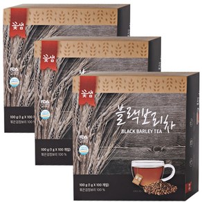 꽃샘 블랙 보리차 100T x3 (300T), 1g, 100개입, 3개, 1g