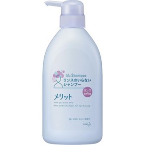 일본직발송 6. MERIT 메리트 린스가 필요없는 샴푸 펌프 480ML [ 부외품] B07B53M8J6, 1개