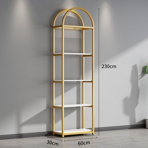제품 진열장 마트 미용실 골드+화이트보드 네일샵 유럽식 보관 판매대 180 200cm, 10 홑겹으로 된 널빤지 가로60 세로30 높이230