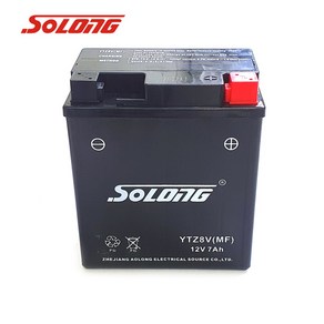 혼다 올뉴PCX125(14년-18년식) 소롱배터리 YTZ8V(MF) 12V7A 오토바이배터리 SOLONG, 1개