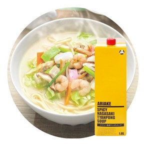 [지케이푸드]아리아케 매운나가사끼짬뽕스프 1.8L 일본라멘 매운나가사끼소스 업소용 대용량, 1개