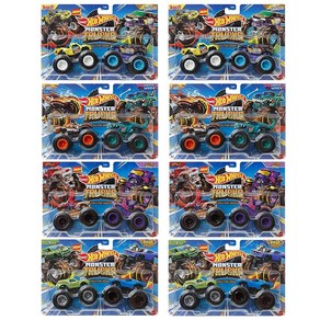 핫 휠 Hot Wheels 몬스터 트럭 1:642팩 모둠 2대 세트×8세트들이 BOX 판매 탈 것 장난감 미니카 3세부터 986P-FYJ64, 1개