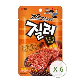 샘표 질러 직화풍 육포, 30g, 6개