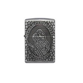 최고급형 ZIPPO 지포라이터 세인트 크리스토퍼 49160 앤틱실버