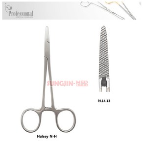 (PROFESSIONAL)성형외과 니들홀더13.5cm (HALSEY NEEDLE HOLDER) PJ-14.13, 1개