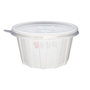 [ILYONG] 친환경 국용기 JH 105파이 PP 중 300ml 500세트 백색, 500개, 1세트