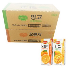 델몬트 오렌지 드링크팩 190ml x 24p + 델몬트 망고 드링크팩 190ml x 24p, 1세트