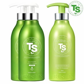 [KT알파쇼핑]올뉴 TS 샴푸 500g 2개 + 올리브 TS 트리트먼트 500ml, 1개