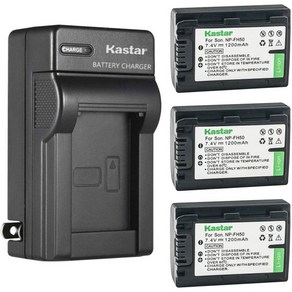 Kasta 2Pack Battey and AC Wall Chage Replacement fo Sony DCRSX60 HDRCX100 HDRCX105 HDRCX106 H, 1 Chage + 3 Batteies