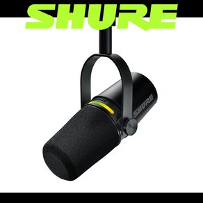 SHURE MV7+ 플러스 슈어 다이나믹 마이크 XLR USB-C 방송용 녹음용 팟캐스트 마이크 (블랙)