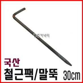 국산 꺽임 철근팩 30cm 기역자말뚝 말뚝 쇠말뚝 야영팩 타프팩 로프팩, 1개