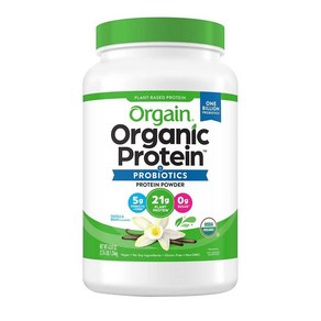 올게인 플랜트 프로틴 파우더 + 유산균 식물성 단백질 보충제 바닐라 빈 1.24kg Ogain Oganic Plant-Based Potein & pobiotics Powde, 1개