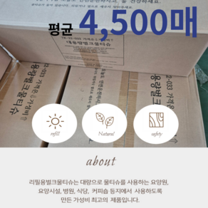 대용량 4500매 청소용 생활용 대용량 물티슈 안전 인증 제품 리필용 벌크 물티슈