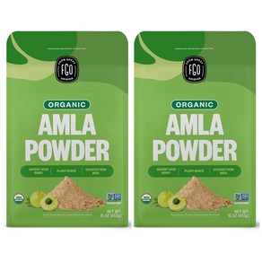 FGO Amla Powde Amalaki 미국 암라 가루 파우더 음료 미용 헤어, 453g, 2개