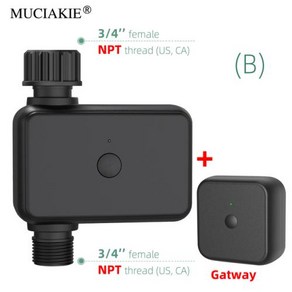 용품 스마트 정원 급수 타이머 와이파이 블루투스 제어 다기능 자동 물방울 관개 컨트롤러 수동 날씨 지연, b