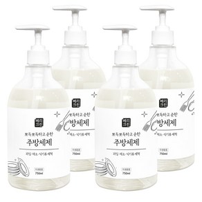 베리크린 주방세제 애플향, 750ml x4, 4개, 750ml