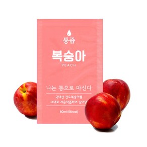 NFC착즙 국산 천도 복숭아즙 100% 엑기스 80ml 30포 60포 90포, 120개