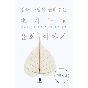 일묵 스님이 들려주는 초기불교 윤회 이야기(큰글자책):당신의 다음 삶을 바꾸는 불교 강의