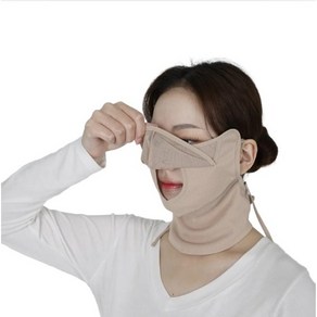 햇빛가리개 자외선차단 3D 마스크, 블랙, 1개