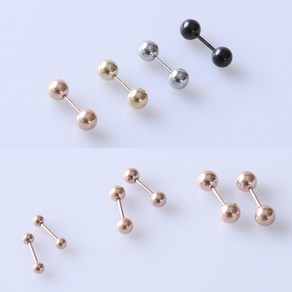 마이넘버원 볼 바벨 얇은피어싱 0.8mm 써지컬 귀걸이 피어싱 3mm 4mm 5mm