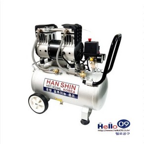 한신 3마력 저소음 오일레스 알루미늄 콤프레셔 HST-3024AL 3HP HANSHIN, 1개