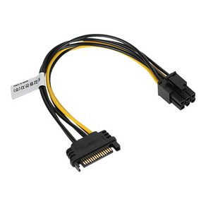 SATA 파워 15핀 to PCI-E 6핀 전원 케이블NMP-SV6P, 1세트