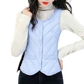 여성 가을겨울 패딩 조끼 경량 레이스 칼라 슬림핏 베스트 Women's Vest