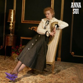 [21FW 최신상] 안나수이(ANNA SUI) 플라잇 오브 쥬얼 버튼 데님 스커트