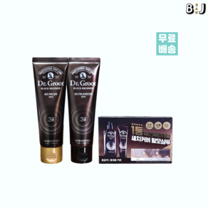 [정품] 닥터그루트 Black리커버 새치커버 샴푸+트리트먼트 흑갈색 75ml 미니 세트 [백화점], 1개