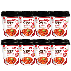 요뽀끼 화끈하고 매운 떡볶이 컵, 120g, 8개