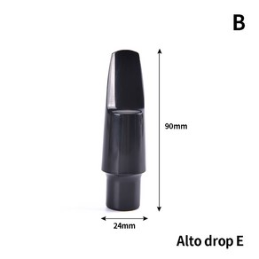 전문 소프라노 테너 알토 색소폰 ABS 플라스틱 마우스피스 블랙 3 가지 사이즈 1 개, 02 B, 1개