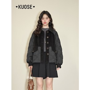 KUOSE 쿠오세자켓 블랙 루즈핏 면재킷