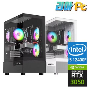 리아PC 게이밍 컴퓨터 인텔 조립 PC 본체, i5 12400F + RTX 3050, Fee DOS, 256GB, 8GB, 블랙