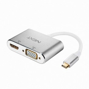 NEXT Type C to HDMI + VGA 컨버터 (NEXT-2252TCHV), 1개