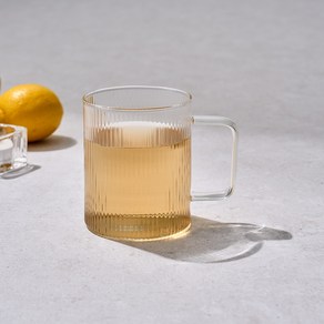 [모던하우스 인천점] 플리츠 내열 손잡이 유리잔 380ml -[GA0125047], 1개, 이미지참조