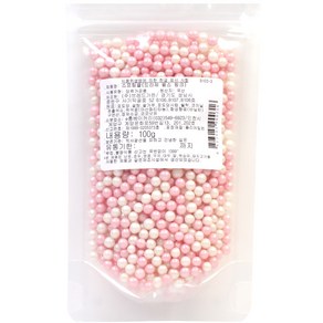 스프링클 드라제펄스핑크 100g (pink white) 데코 장식