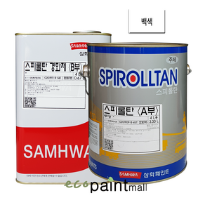 철재 스피롤탄 4L 유광 무광 자동차 차량 샌드위치판넬 공장지붕 아크릴 우레탄 페인트 [삼화페인트], 3. 백색(유광)(P-BASE), 1개