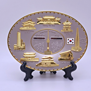 한국민예사 서울 관광지 주물 접시 벽걸이 장식 전통 관광 기념품 외국인 선물 Korean souvenir