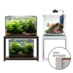 비바리움 테라리움 철제 조립식 어항 튼튼한 선반 2단, 가400x깊300x높600x2단, 화이트, 1개