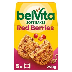 영국 벨비타 BelVita Biscuits Red Beies 브랙퍼스트 레드베리 소프트 베이크 비스킷, 2개, 250g