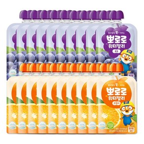 해호 뽀로로 워터젤리 120ml, 포도10개+오렌지10개, 1세트