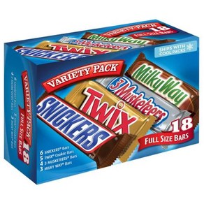 SNICKERS TWIX 3 MUSKETEERS MILKY WAY 풀 사이즈 할로윈 초콜릿 캔디 바 버라이어티 믹스, 1개