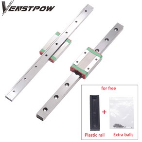 MGN MGN9 선형 가이드 150mm 200 300 350 400 450 500 600 800mm 소형 레일 슬라이드 1 개 MGN9C 블록 9H, [08] 400mm, [01] MGN9 H, 1개