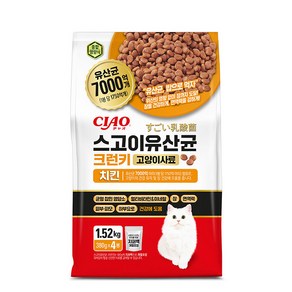 이나바 챠오 스고이 유산균 크런키 고양이사료, 1.52kg, 1개, 닭